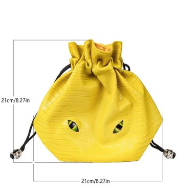 Eyes on Yellow PU Leather - Storage Bag